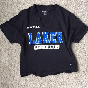 Mesh GVSU FOOTBALL crop top